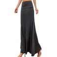 thumbnail image 2 of LYMAYTER Women Fashion Long Skirts Summer Breathable Knit Maxi Skirts for S-2XL Casual Solid Color Long Skirt, 2 of 9
