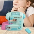 thumbnail image 1 of Pequeña de coser portátil Juegos de imaginación Juguetes de desarrollo Juguete educativo Electrodomésticos DIY para niños Principiante Azul, 1 of 8