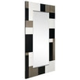 thumbnail image 3 of "Geometric Blocks" Hand Made Solid Paulownia Wood Beveled Leaner Mirror size 80" x 40", 3 of 12
