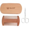 thumbnail image 1 of Beard Grooming Comb Kit Dual Wood Comb Mustache Shears Facial Hair Scissors for Men Beard Mustache Trimming Tools, 1 of 8