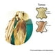 thumbnail image 5 of VANGANIA Aretes largos mujer de plumas doradas y cuero Elegant Gold regalo mujer, 5 of 5