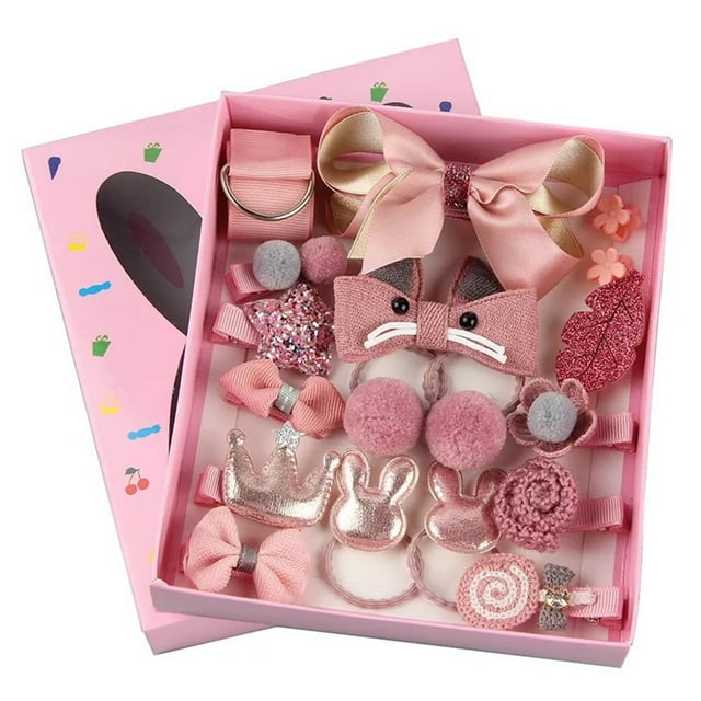 Conjunto De Corbatas Para El Cabello Para Niños Pequeños, Accesorios Para El Cabello Para Niños, Soporte Para Cola De Caballo Rosa Para Fiesta
