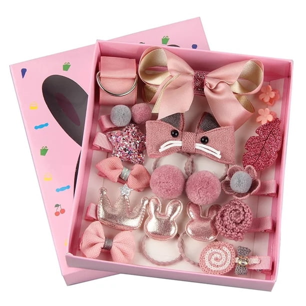 Conjunto De Corbatas Para El Cabello Para Niños Pequeños, Accesorios Para El Cabello Para Niños, Soporte Para Cola De Caballo Rosa Para Fiesta