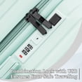 thumbnail image 5 of 3 pcs/set in ABS 360° Spinner Wheel Luggage, Carry on Suitcase, with Cup Holder & USB Port (Mint Green), 5 of 11
