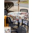 thumbnail image 4 of Outdoor Tablecloth with Umbrella Hole and Zipper, Christmas Snowman Square Table Cloth 54x54 Inch Waterproof Tablecloth, Xmas Tree Snowflake Eucalyptus Picnic Table Cover for Patio Camping, 4 of 7