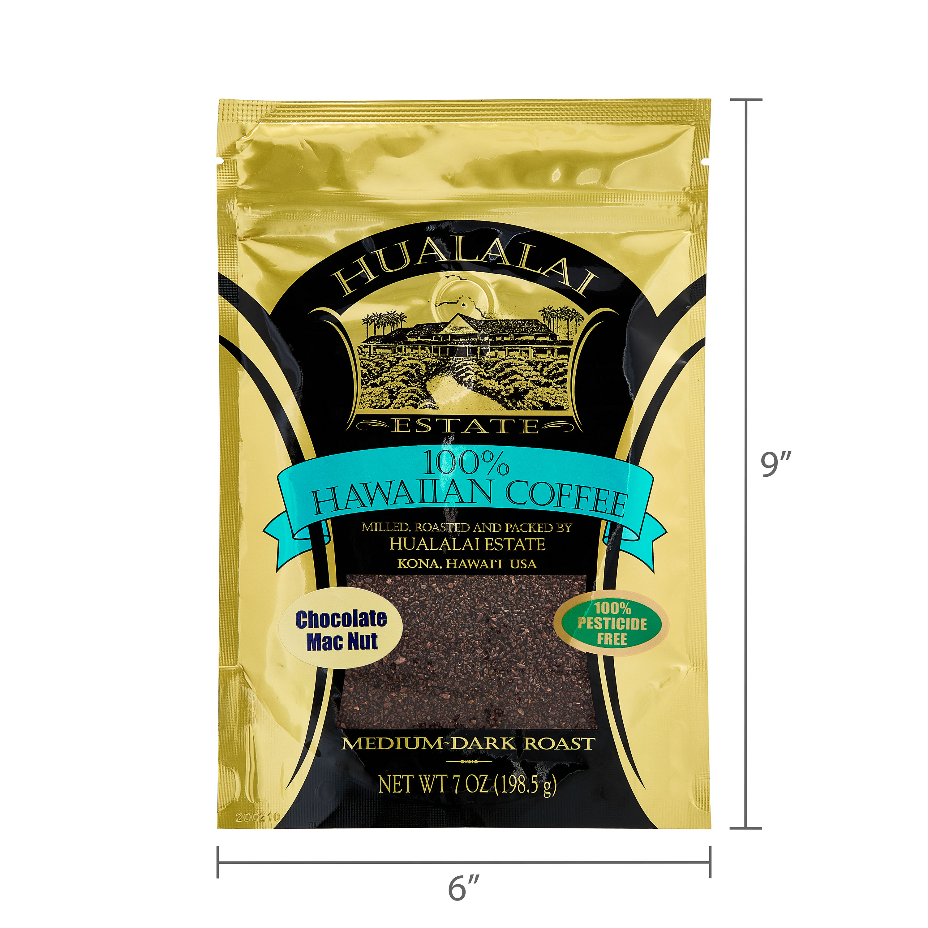 Hualalai Estate Coffee &ndash; 100% Hawaiian Coffee | Ground & Whole Bean | 7 oz | Unflavored, Vanilla Macnut & Chocolate Macnut