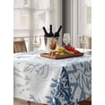 thumbnail image 6 of Blue Coastal Table Cloth, Summer Beach Turtle Coral Starfish Jellyfish Waterproof Tablecloth for Rectangle Tables, Reusable Washable Fabric Table Cover for Restaurant Kitchen Dining Tables 60"x84", 6 of 6