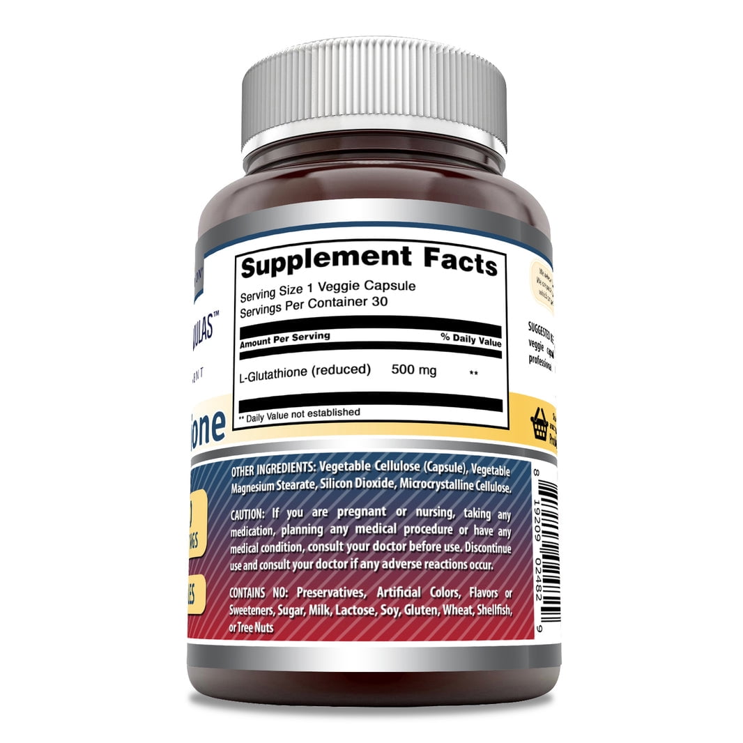 Amazing Nutrition L-Glutathione 500 Mg Vegan Capsules