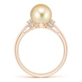 thumbnail image 2 of ANGARA Golden South Sea Cultured Pearl Collar Ring with Diamonds in 14K Rose Gold for Women | June Birthstone, Birthday, Anniversary, Jewelry Gift for Women | Pearl Ring, 2 of 9