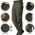 thumbnail image 4 of Pantalones de senderismo Jessie Kidden, convertibles, de secado rápido, para hombre, color verde 34, 4 of 9