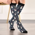 thumbnail image 5 of FORMRS Womens Knee High Socks Casual Long Thick Travel Daily Wear, 1 Pair, Jolly Snowman, 5 of 6