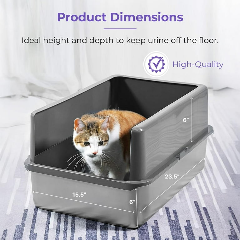iPrimio Extra Large XL Stainless Steel Cat Litter Box - Enclosed Sides,  Odor-Free & Easy to Clean - Walmart.com
