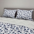 thumbnail image 2 of Floral Comforter & Sham Bedding Set, Art of Blossoming Flowers Romantic of Love, 3 pcs Duvet Set Microfiber Filling Quilt, 5 Sizes, Dark Blue Pale Blue, by Ambesonne, 2 of 4