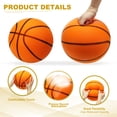 thumbnail image 3 of Uxcell Silent Basketball No Noise High-Density Foam Dribbling Indoor Basketball with Net for Quiet Dribbling Orange NO.7, 3 of 6