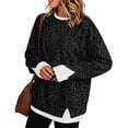 thumbnail image 3 of Leopard Print Sweatshirt for Women, Long Sleeve Crew Neck Pullover Top, Casual Loose Fit Animal Pattern Shirt for Fall Winter, 3 of 5