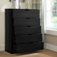 thumbnail image 2 of Semiocthome 5 Dresser for Bedroom Wooden Chest of Drawers Dresser for Living Room, Entryway, Black, 2 of 6
