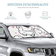 thumbnail image 3 of Kdxio Alpacas and Hearts Print Windshield Sun Shade, Foldable Sun Blocker for Car,Truck,SUV Automotive Interior Sun Protection,Reflective Shade for Front Windshield(Medium), 3 of 7