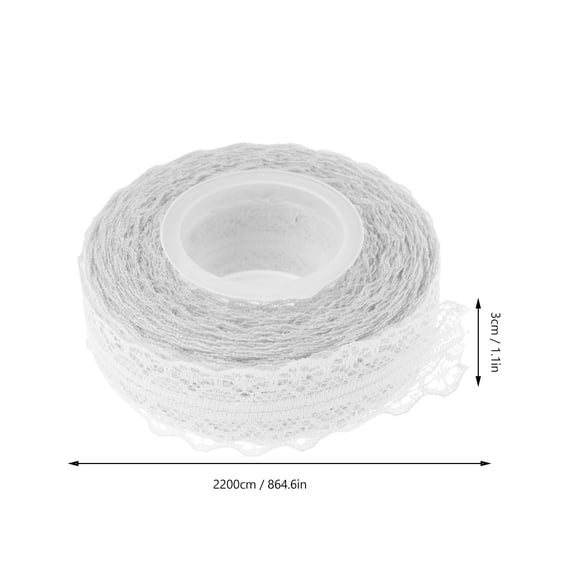 AURARMLET Elegant White Lace Ribbon for Bridal Dress Decoration, Wedding Trim, Wrapping, Crafting and Projects