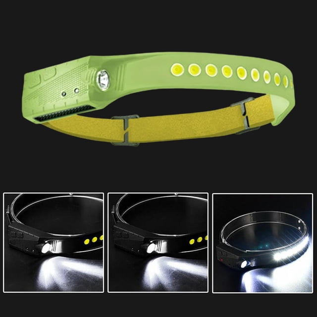 Linterna LED COB shamjiam de luz fuerte barra de luz de trabajo de carga USB para exteriores Verde 600mAh