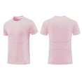 thumbnail image 4 of EWASWON Men's Breathable Mesh T-Shirts for Summer - Lightweight Casual Short Sleeve Crew Neck Tee,Pink,Size M, 4 of 4