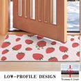 thumbnail image 3 of Red Strawberry Plants Fruit Door Rugs,Washable Non Slip Door Mats Indoor,Decorative Door Mats,Entry Mat Indoor for Entrance,Bedroom,Kitchen,Bathroom,17"x30", 3 of 6