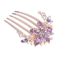 thumbnail image 2 of Visland Hair Comb Long Lasting High-end Shiny Rhinestone Five Teeth Hair Barrette Hair Styling Accessories, 2 of 7
