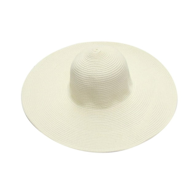 ¡Rebajas! Sombrero Fdelink con protección UV para el sol, sombreros de verano para mujer, anchos, sombrero de playa de paja Bongrace para mujer, gorra para niña, sombreros plegables para mujer, color