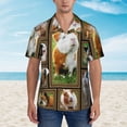 thumbnail image 4 of Guinea Pig Hawaiian Shirts For Men, Summer Short-Sleeve Relaxed-Fit Button-Down Shirts X-Large, 4 of 9