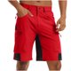thumbnail image 2 of pstuiky Pantalones cortos casuales para hombre, Pantalones cortos cargo cómodos con cintura elástica y bolsillos a la moda para hombre, de verano, informales, lisos, 2 of 7