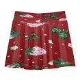thumbnail image 2 of Girls' Skorts Elastic Waist Skorts with Inner Shorts Athletic Workout Shorts Skirts Cute Pink Strawberry Pattern Medium, 2 of 9