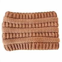 Locsanity Satin-Lined Knit Winter Headband Beanie – Ideal for Locs, Natural Hair, Braids & More – Soft, Stretchy & Protective Cold-Weather Accessory (Tan)