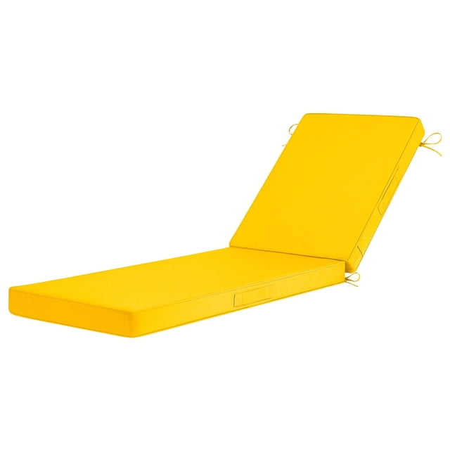 Almohadones Básicos Impermeables Amarillos para Chaise Lounge x2
