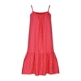 thumbnail image 5 of up to 60% off Gifts Usmixi Womens Dresses Beach Boho Loose Swing Spaghetti Strap Short Sun Dresses Fashion Floral Print Round Neck Sleeveless Mini Summer Dress Red xxxl, 5 of 5