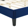 thumbnail image 6 of Tufted Platform Bed Frame, King Size, Velvet, Blue Navy, Modern Contemporary Urban Design, Bedroom Master Guest Suite, 6 of 10