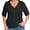 A2-Black, variant on SHOWMALL Women's Plus Tops Henley Elbow Sleeve Blouse Casual Ribbed Curved Shirts Gray 3X Knit Fitted Effortless Style Top
