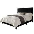 thumbnail image 4 of Home Design Lufkin Full Upholstered Panel Bed Frame with Checkered Tufted Headboard & Foam-Filled Comfort, Black, Easy Assembly, 4 of 10