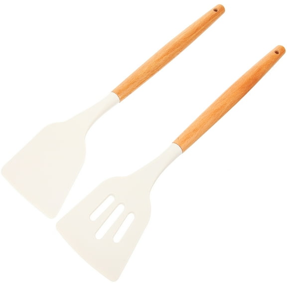 FOMIYES Ula Silicone Kitchen Utensils Set for Nonstick Cookware, Simple Style, 2 Pieces, and