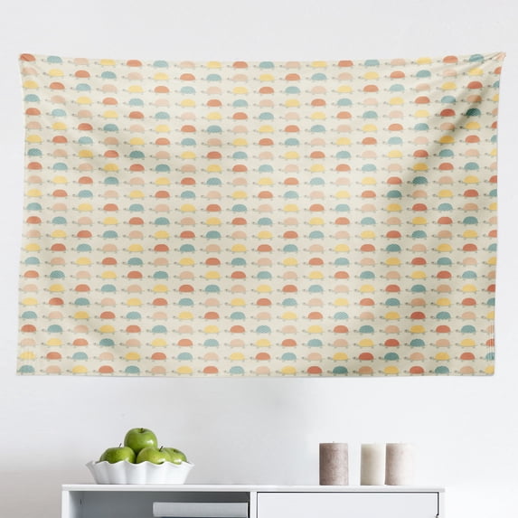 Shells Tapestry, Ornamental Seashells Interlacing Pattern Graded Tones Print, Fabric Wall Hanging Decor for Bedroom Living Room Dorm, 2 Sizes, Purple and Pale Pink, by Ambesonne