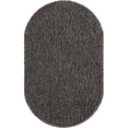 thumbnail image 1 of Unique Loom Everyday Shag Plush Area Rug 3' 3 x 5' 3 Oval in Dark Gray, 1 of 1