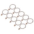 thumbnail image 1 of Unique Bargains Curtain Rings with Clips, 20pack Drapery Curtain Clip Rings, 2.5 Inch Curtain Clip Rings Hooks (Copper), 1 of 5