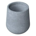 thumbnail image 4 of LeisureMod Orchid Mid-Century Modern Fiberstone and Clay Planter - Decorative Round Plant Pot with Drainage Holes for Home and Garden (Aged Concrete, 28" Height), 4 of 7