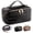 A-Black, variant on 2 in 1 Crossbody Makeup Bag for Women Men,Spacious Leather Cosmetic Bag for Travel Zipper Pouch Gifts