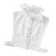 thumbnail image 3 of Womens Detachable Fake Collar Half Shirt Blouse False Faux Collar Tie White, 3 of 8