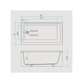 thumbnail image 2 of 60*30 in/60*32 in Acrylic Rectangular Alcove Soaking Bathtub. Rectangle 60-in X 32-in Alcove Bath With Integral Apron. Integral Flange And Left/Right Hand Drain. White.Chrome Pop-Up Drain, 2 of 9