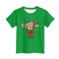 thumbnail image 4 of Zpanxa T-Shirts d'Été pour Filles Imprimé de la Fête de l'Indépendance Col Rond Manches Courtes Haut Polyester Spandex 5-6 Ans, 4 of 6