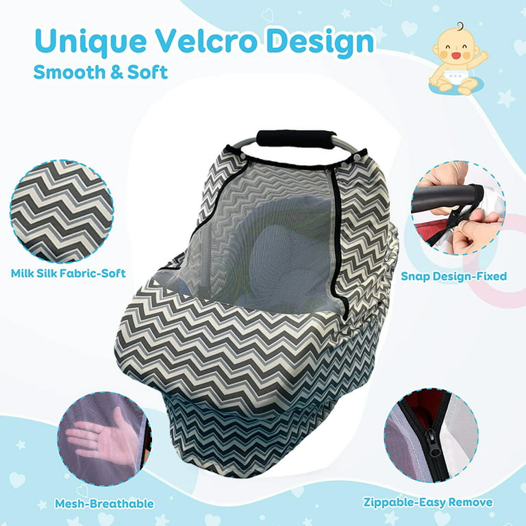 Car Seat Canopy- Cotton Baby Car Seat Covers has Peep Windows and  Breathable Mesh( Carrying Pouch for Easy Storage)- Stretchy Car Seat Covers  for Babies Fit All Baby Car Seat - Yahoo