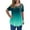 Green, variant on Summmer Inleife Women's Round Neck Short Sleeve Gradient Printing Blouses Casual Summer Tops Tee