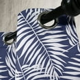 thumbnail image 3 of Ambesonne Leaves Grommet Curtain, Navy Aloha Leaf Botanical, 50"x63", Navy Blue and White, 3 of 5