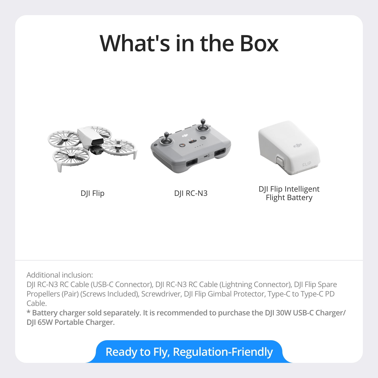 DJI Flip Drone with RC-N3 Remote Controller