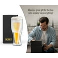 thumbnail image 6 of SoHo Upside Down Beer Bottle Glass, Double Walled Insulated Freezer Cup for Ice Cold Drinks, 14oz Funny Frozen Drinking Glass for Beer Lovers (Gift Boxed), 6 of 9